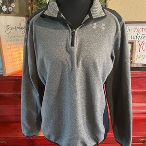 Under Armour Gray Zip Up Sweater Athletic Casual